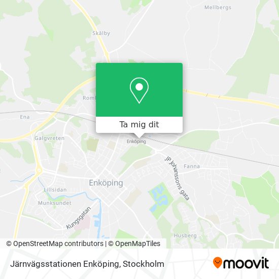 Järnvägsstationen Enköping karta