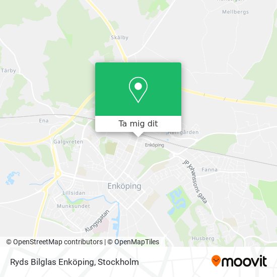 Ryds Bilglas Enköping karta