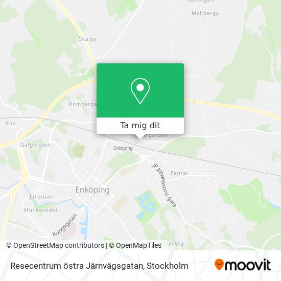 Resecentrum östra Järnvägsgatan karta