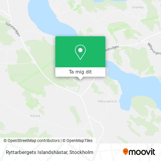 Ryttarbergets Islandshästar karta