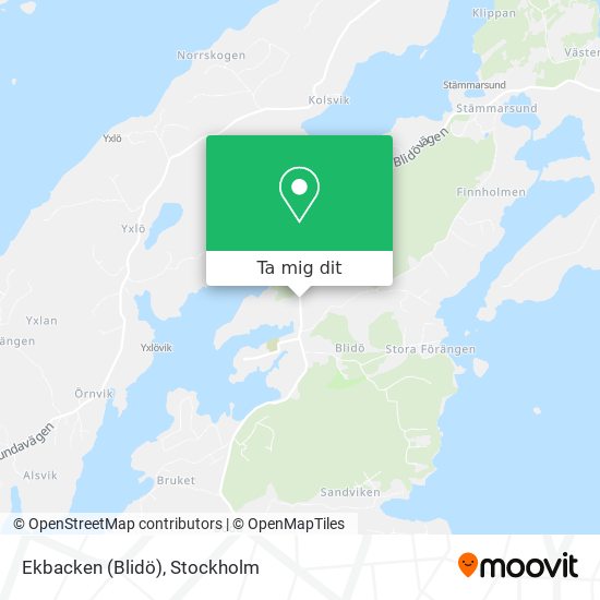 Ekbacken (Blidö) karta