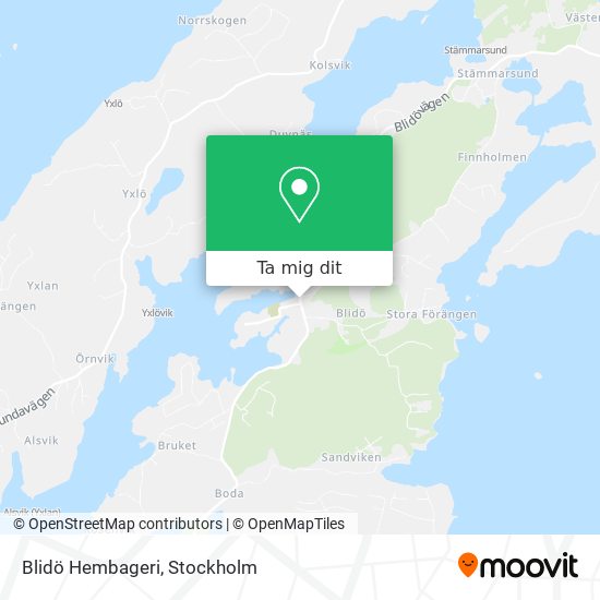 Blidö Hembageri karta