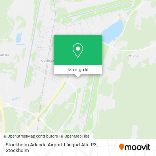 Stockholm Arlanda Airport Långtid Alfa P3 karta