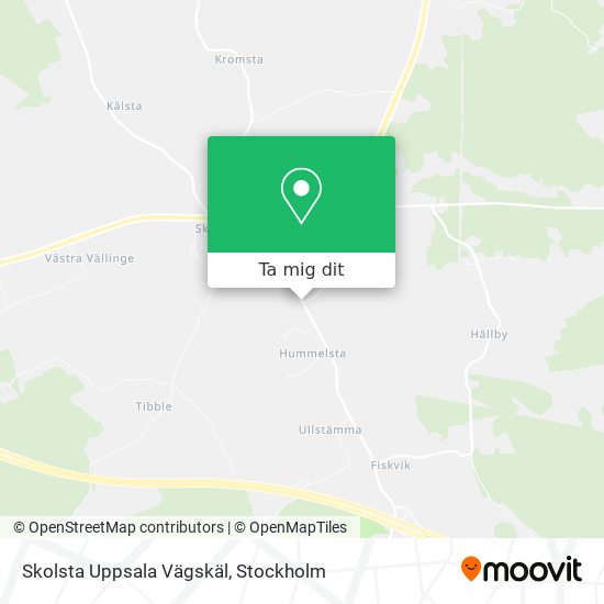 Skolsta Uppsala Vägskäl karta