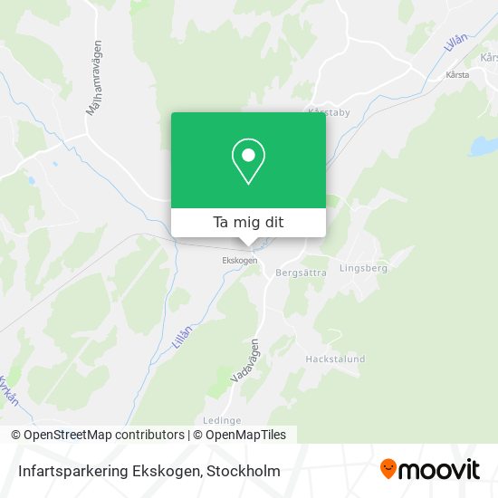 Infartsparkering Ekskogen karta