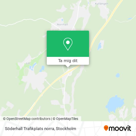 Söderhall Trafikplats norra karta