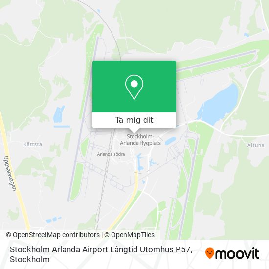 Stockholm Arlanda Airport Långtid Utomhus P57 karta