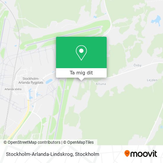 Stockholm-Arlanda-Lindskrog karta