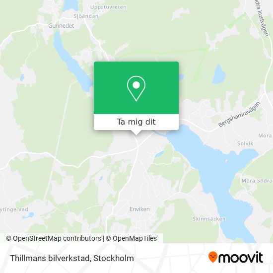 Thillmans bilverkstad karta