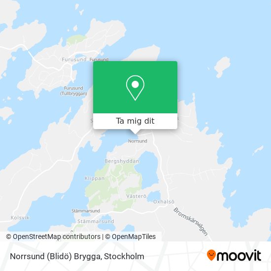 Norrsund (Blidö) Brygga karta