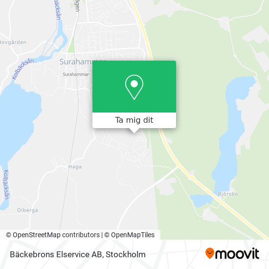 Bäckebrons Elservice AB karta