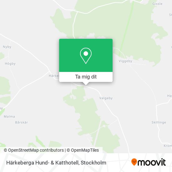 Härkeberga Hund- & Katthotell karta
