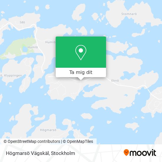 Högmarsö Vägskäl karta