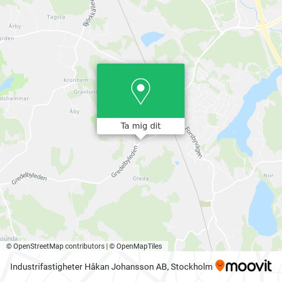 Industrifastigheter Håkan Johansson AB karta