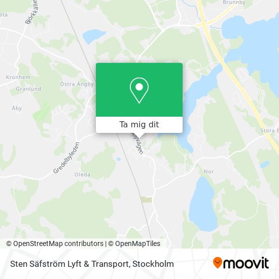 Sten Säfström Lyft & Transport karta