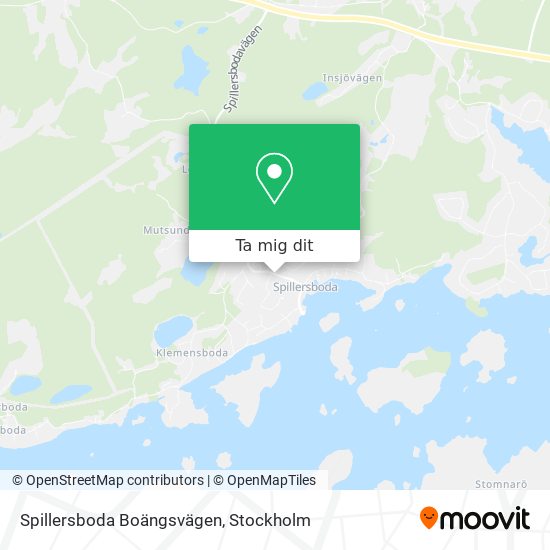 Spillersboda Boängsvägen karta