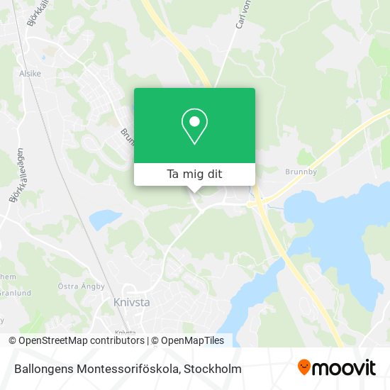 Ballongens Montessoriföskola karta