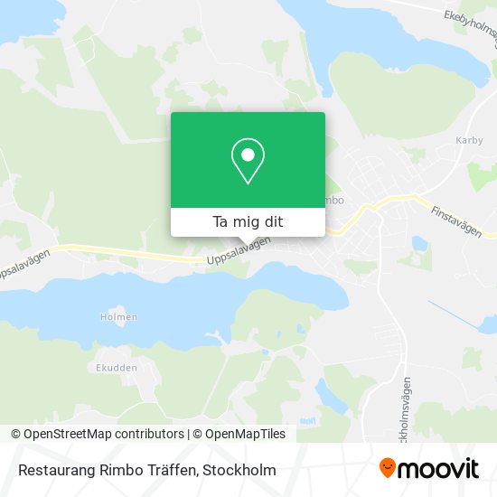 Restaurang Rimbo Träffen karta