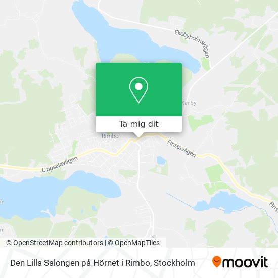 Den Lilla Salongen på Hörnet i Rimbo karta