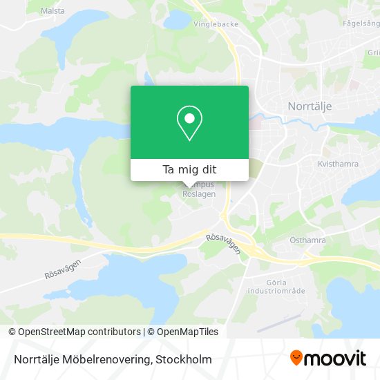 Norrtälje Möbelrenovering karta