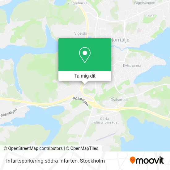 Infartsparkering södra Infarten karta