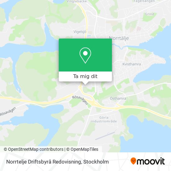 Norrtelje Driftsbyrå Redovisning karta