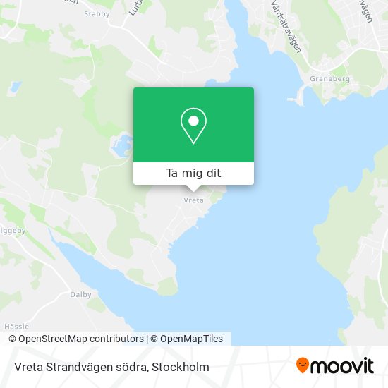 Vreta Strandvägen södra karta