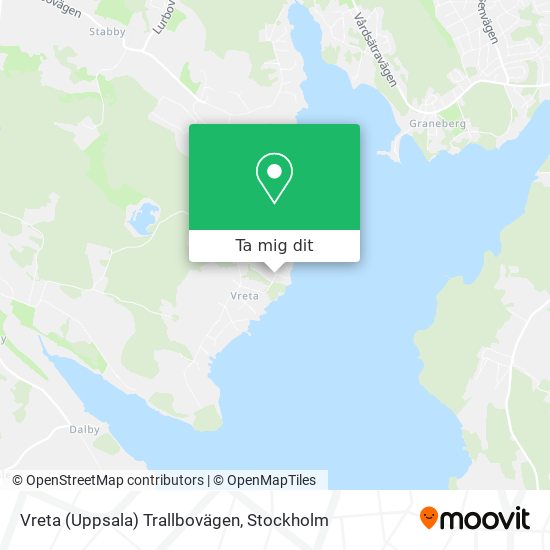 Vreta (Uppsala) Trallbovägen karta