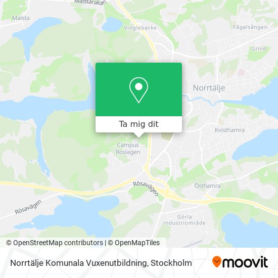 Norrtälje Komunala Vuxenutbildning karta