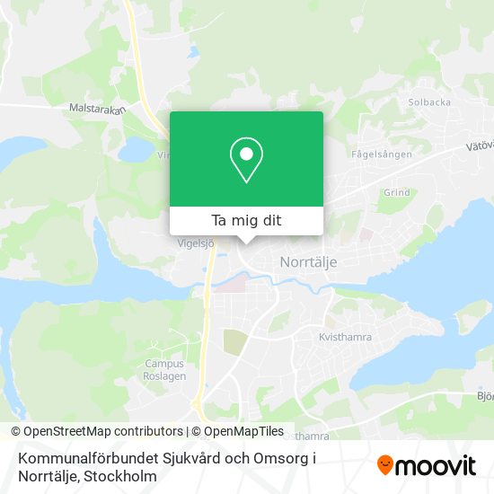 Kommunalförbundet Sjukvård och Omsorg i Norrtälje karta