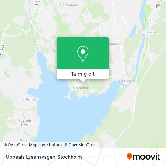 Uppsala Lyssnavägen karta