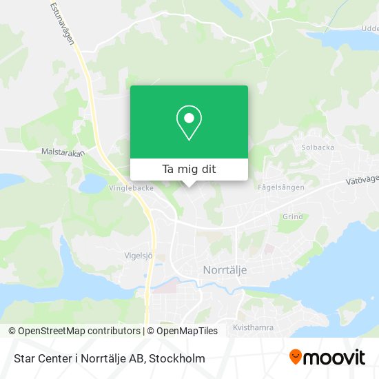 Star Center i Norrtälje AB karta