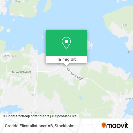 Gräddö Elinstallationer AB karta