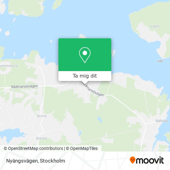 Nyängsvägen karta