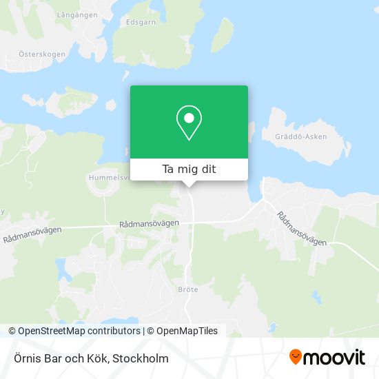 Örnis Bar och Kök karta