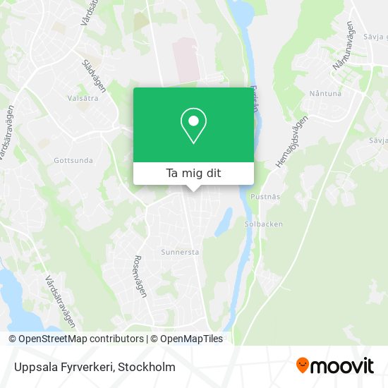 Uppsala Fyrverkeri karta