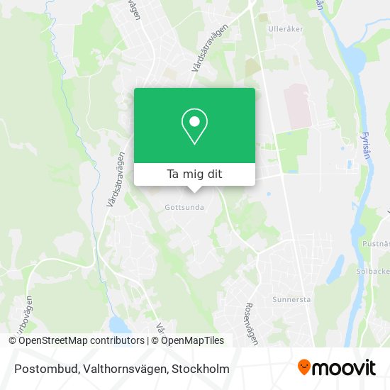 Postombud, Valthornsvägen karta