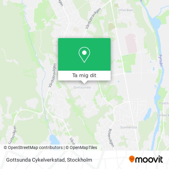 Gottsunda Cykelverkstad karta