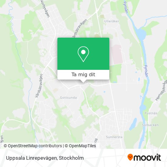 Uppsala Linrepevägen karta