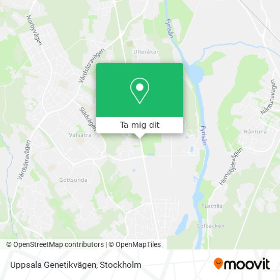Uppsala Genetikvägen karta