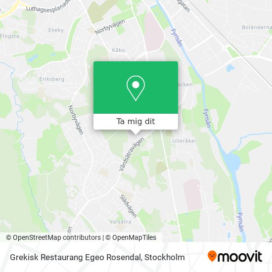 Grekisk Restaurang Egeo Rosendal karta