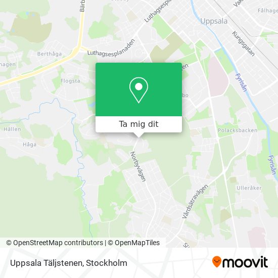 Uppsala Täljstenen karta