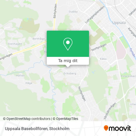 Uppsala Basebollfören karta