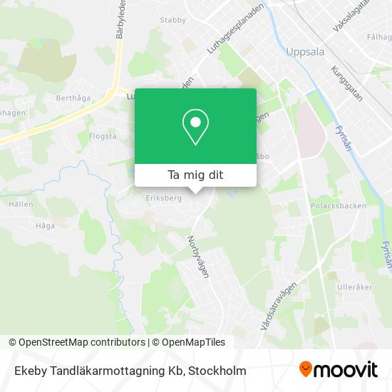 Ekeby Tandläkarmottagning Kb karta