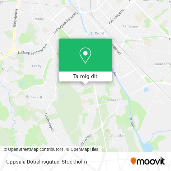 Uppsala Döbelnsgatan karta