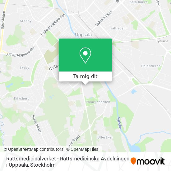 Rättsmedicinalverket - Rättsmedicinska Avdelningen i Uppsala karta