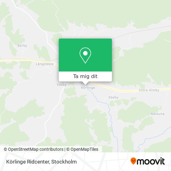 Körlinge Ridcenter karta