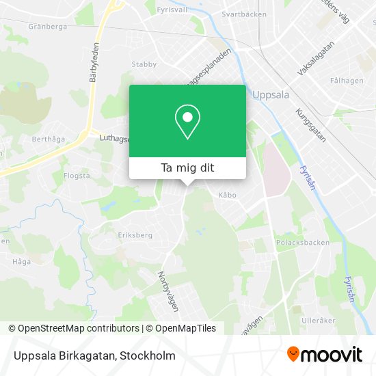 Uppsala Birkagatan karta