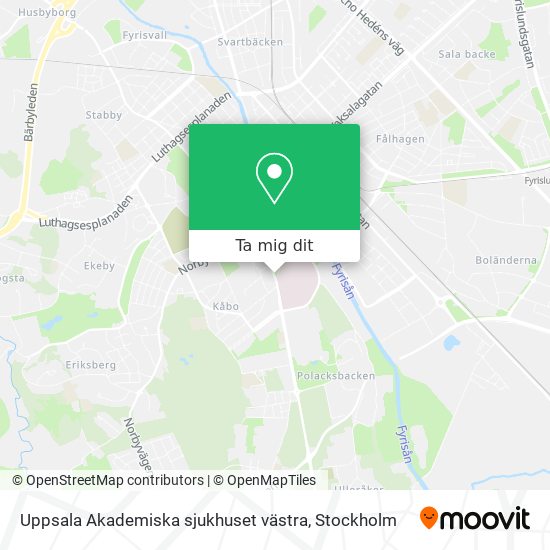 Uppsala Akademiska sjukhuset västra karta