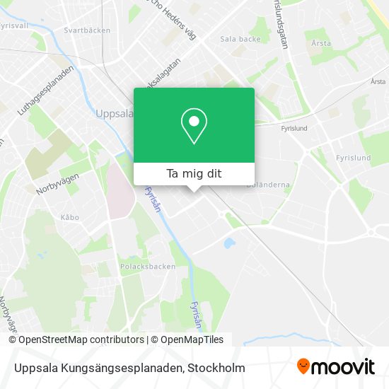 Uppsala Kungsängsesplanaden karta